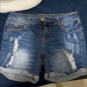 Ripped Jean Shorts